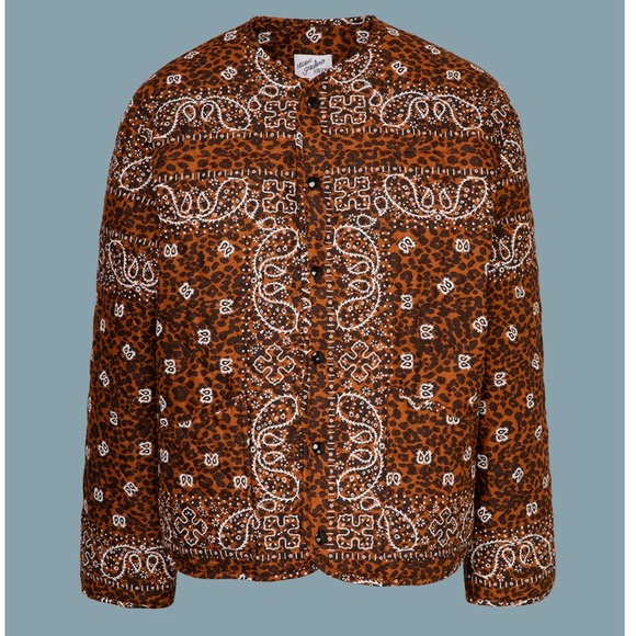 Madame Pauline Vintage Leopard Quilted Bandana Jacket